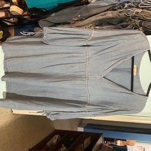Madewell Chambray Peasant Dress